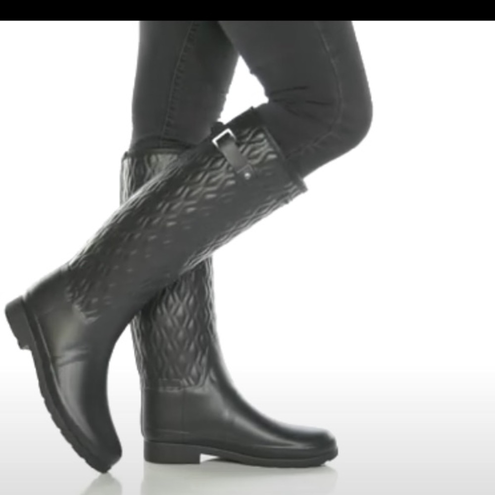 Hunter Refined Vertical Tall Quilt Boot Size 6 New